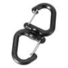 1 Stück Doppelclip-Karabiner 360 Grad drehbar Outdoor-Hakenclip Mehrzweck Outdoor S-Kettenhaken Tragbare Rucksack-Verriegelungshaken