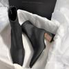 Super Temperament, New High-heeled Thin Elastic Simple Short Boots for Women