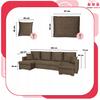 Bella BIG Corner Sofa Bed with Sleeping Function Family Meble Brown