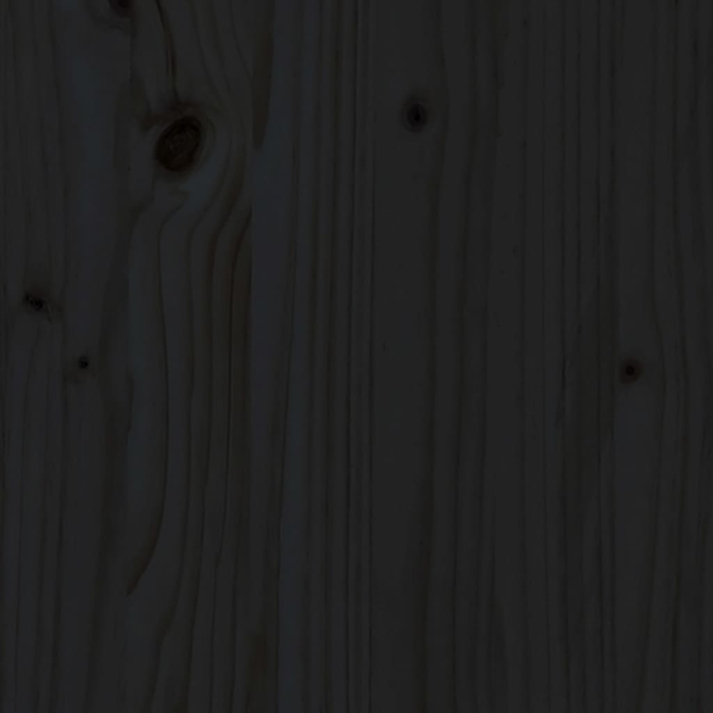 Solid Wood Bed Black 75 x 190 cm