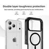 For MageSafe With Anti-Slip Stripes Heavy Defense Armor PC+TPU Case for IPhone 17 Pro Max 16 15 14 13 12 With Box OTT-Box Anti-fall Buffer Hard Cover