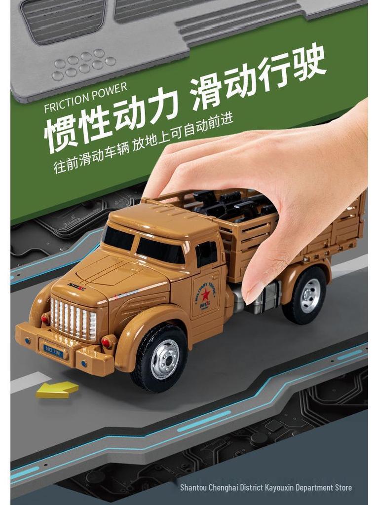 Transforming Robot Truck Toy: Inertial Transporter for Kids