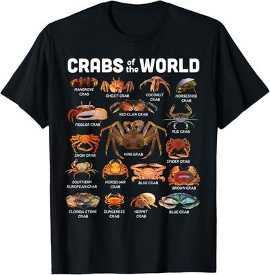 Krabbenhemd Krabben der Welt Arten von Krabben Lustiges Krabbenfischen Geschenk Unisex T-Shirt