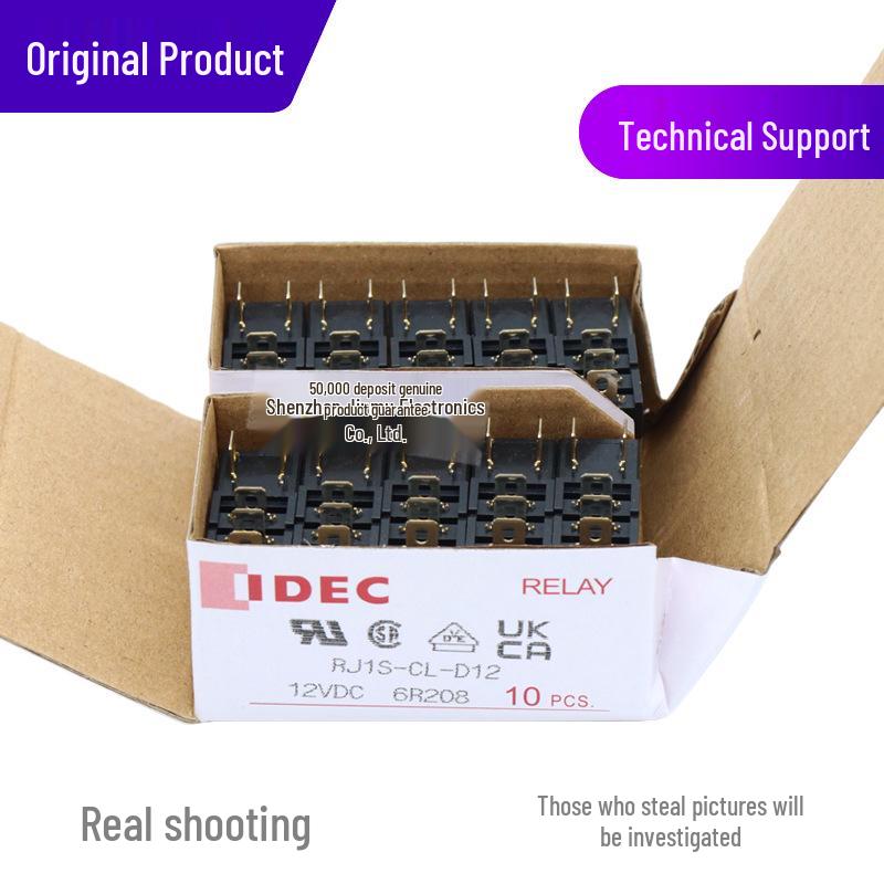 Izumi IDEC RJ1S-CL-D24 D12 220V Relay with Base SJ1S-05B, 5-Pin