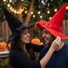 with Lace Halloween Witch Hat Gothic Pointed Mage Hat Funny Halloween Decor Hat  Halloween Party