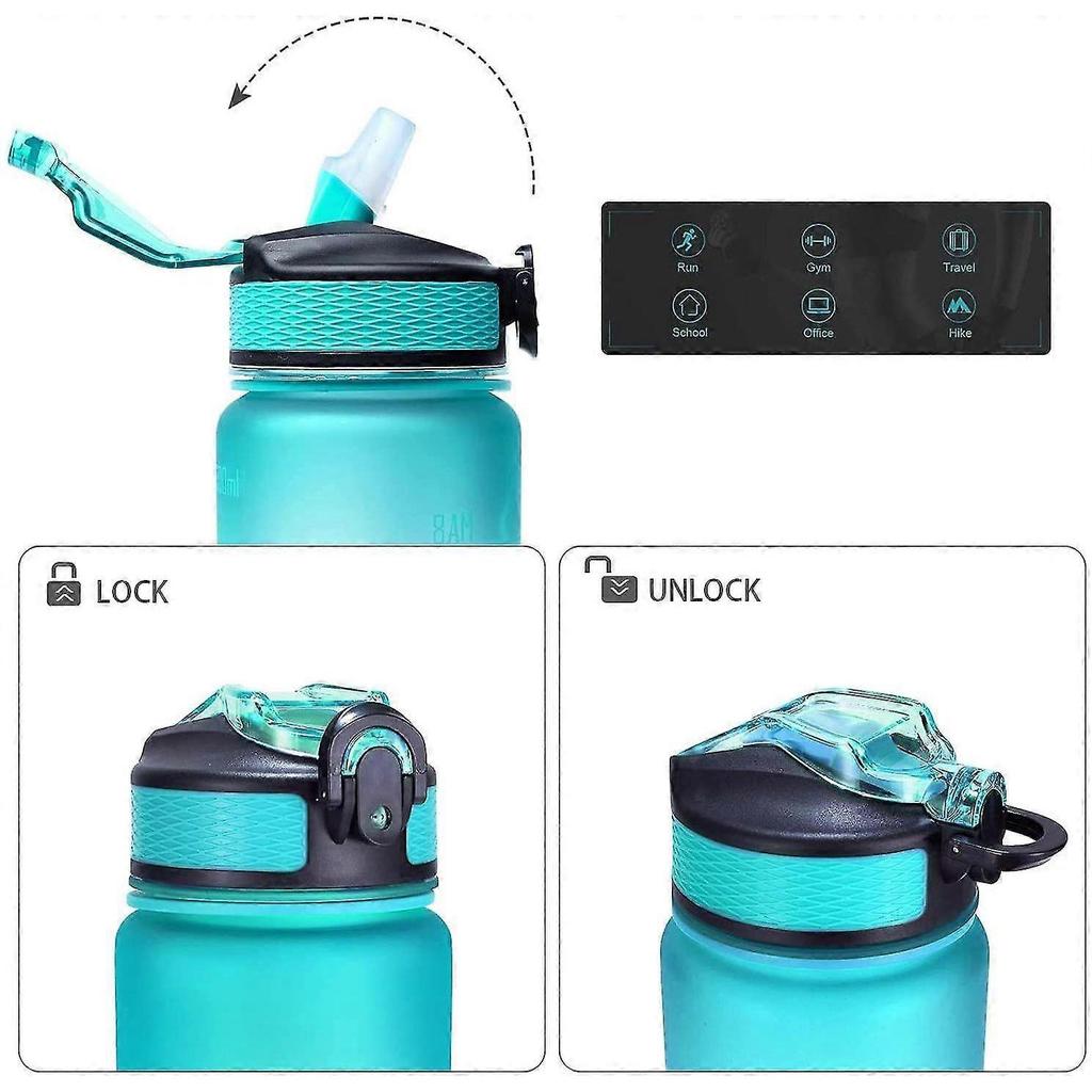 Water Bottle With Time Marker 1l Leakproof With Straw And Filter Tritan Bpa Free Less