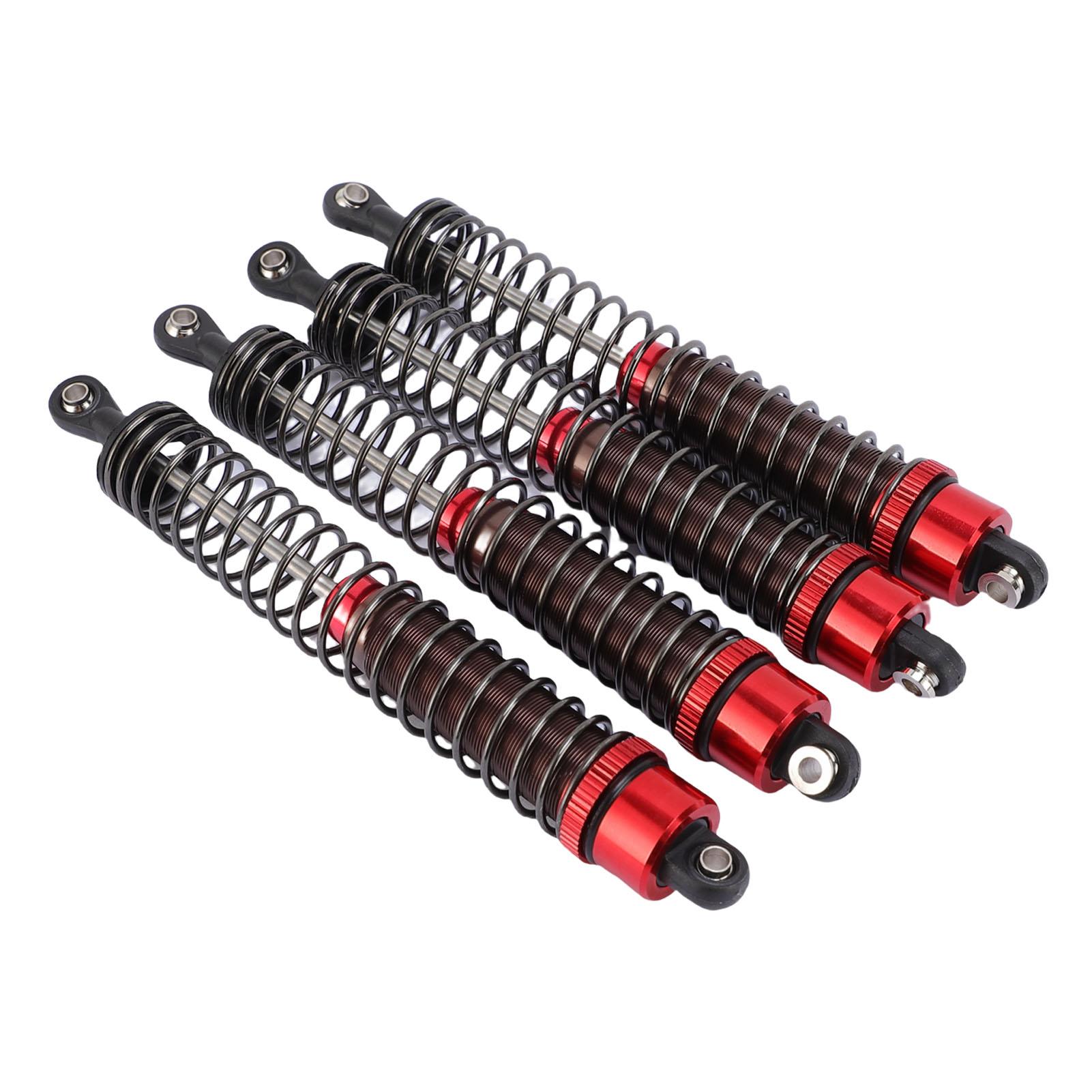 

4PCS Oil Pressure Shock Absorbers Aluminum Alloy Model Vehicle Shock Damper Kit for 1 10 Scale RC Car 120mm Red Red червоний