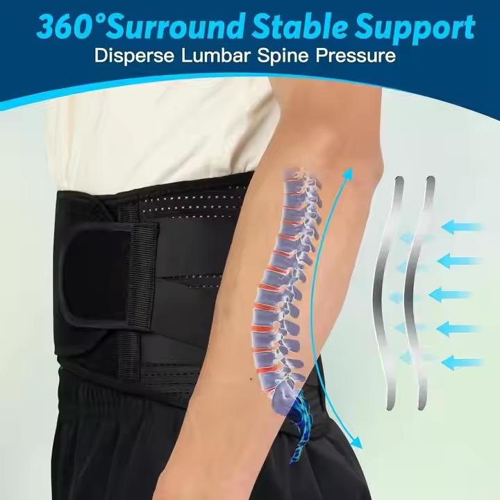 Breathable Elastic Waist Protection Brace XXL Size Free Adjustable Lower Pain Relief Support Lumbar Back Brace