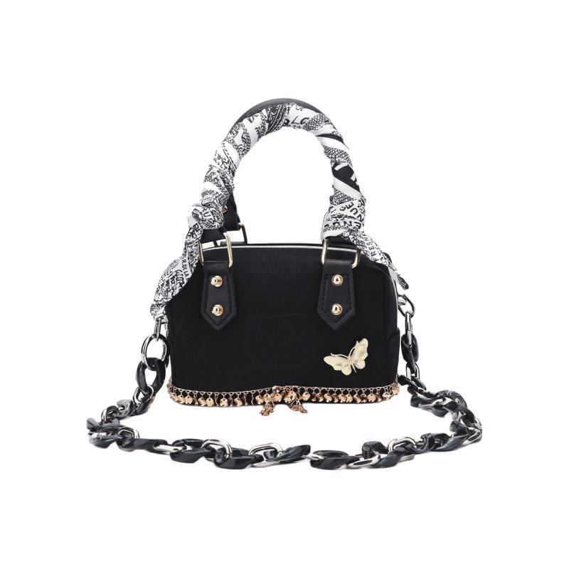 

DIOR [Customized Cosmetic Bag] Jin Ling Retro Modern Ribbon High-end Versatile Everyday Canvas Three-dimensional Material Decoration Handbag золотой