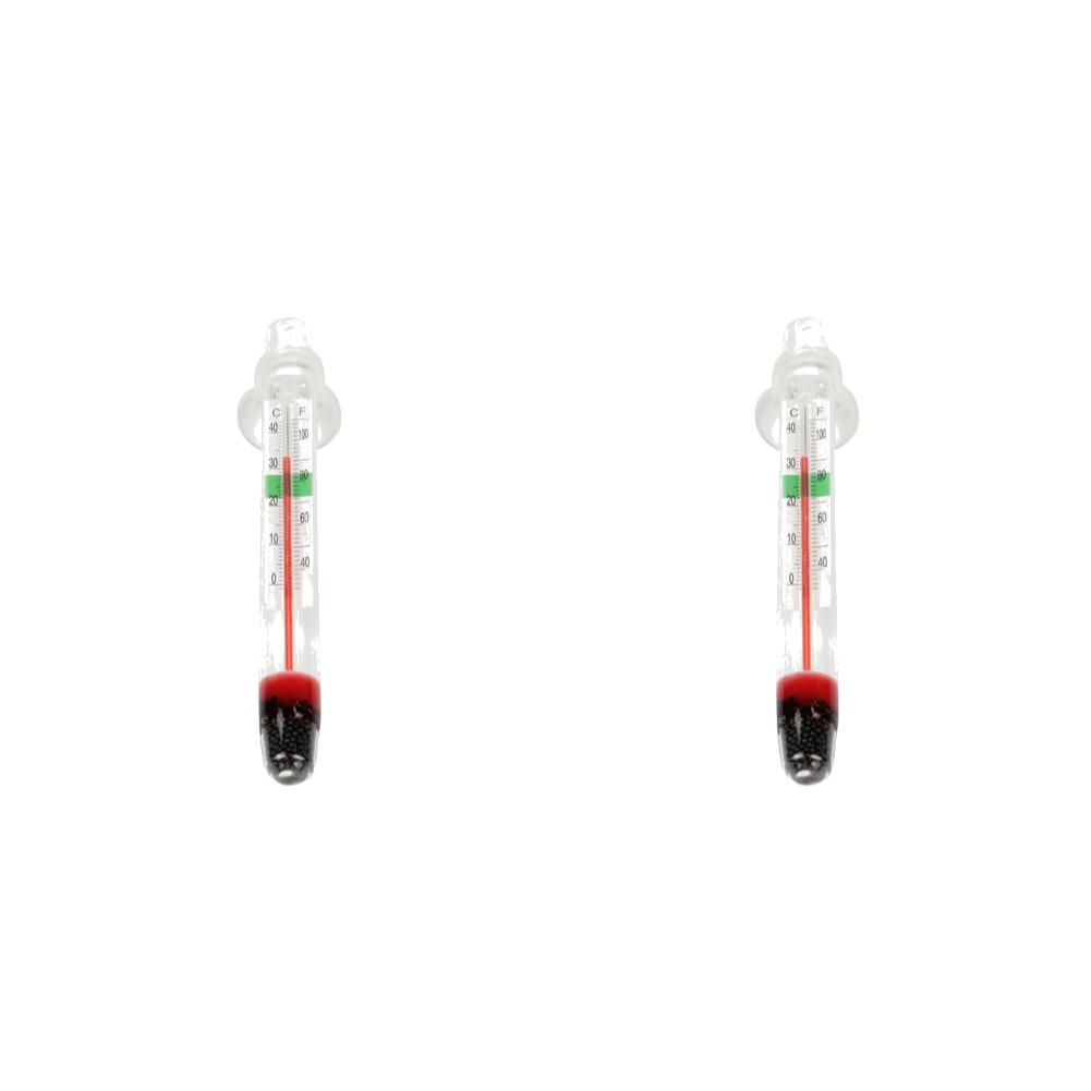 5Pcs Floating Aquarium Thermometer Fish Tank Glass Temperature Measuring Tool With Suction Cup Fahrenheit Celsius Accessories