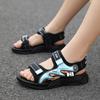 Boys sandals 2025 summer new middle and older children open-toed soft sole lightweight Velcro air cushion casual beach shoes tide