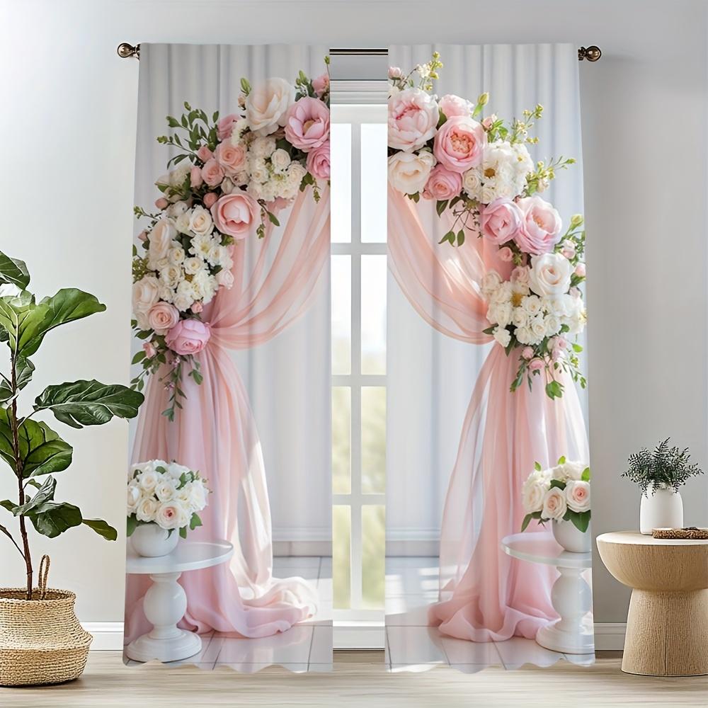 2 bucăți de perdele imprimate cu fundal fals la modă, dimensiune 30*65, dormitor și living, decorațiune pentru casă, decorațiune cameră