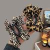 1Pcs Vintage Leopard Print Bow Hair Clip For Women  New Fashion High Ponytail Shark Clip Hair Grab Hair Accessories
