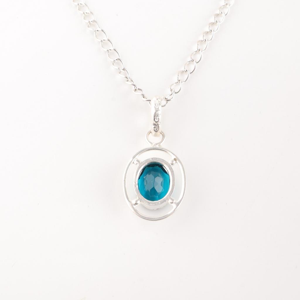 Apatite Gemstone 925 Sterling Silver Jewelry Handmade Boho Pendant Gift For Wife PP-6-11