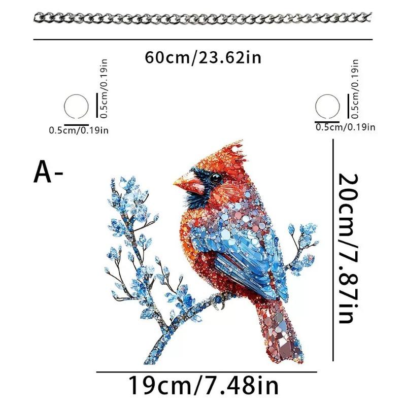 Pretty Bird Acrylic Living Room Courtyard Pendant Holiday Scene Decorative Pendant Gift