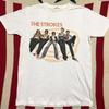 Vintagestil The Strokes Band Weißes Hemd Unisex Konzert TU694