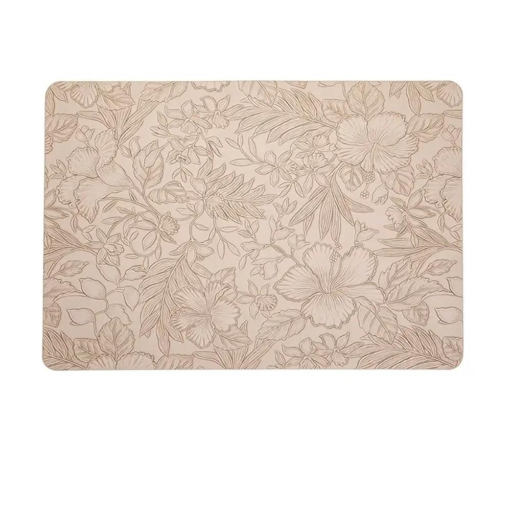 Placemats ,Floral Non-Slip Dining Table Place Mat Sets, Faux Leather Waterproof Oil-Proof Wipeable PU Place Mats,Table Mats
