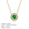 Fashion Crown Pendant Necklace for Women Retro Vintage Classic Rose Gold Cubic Zirconia Chain On Neck Trendy Jewelry N390