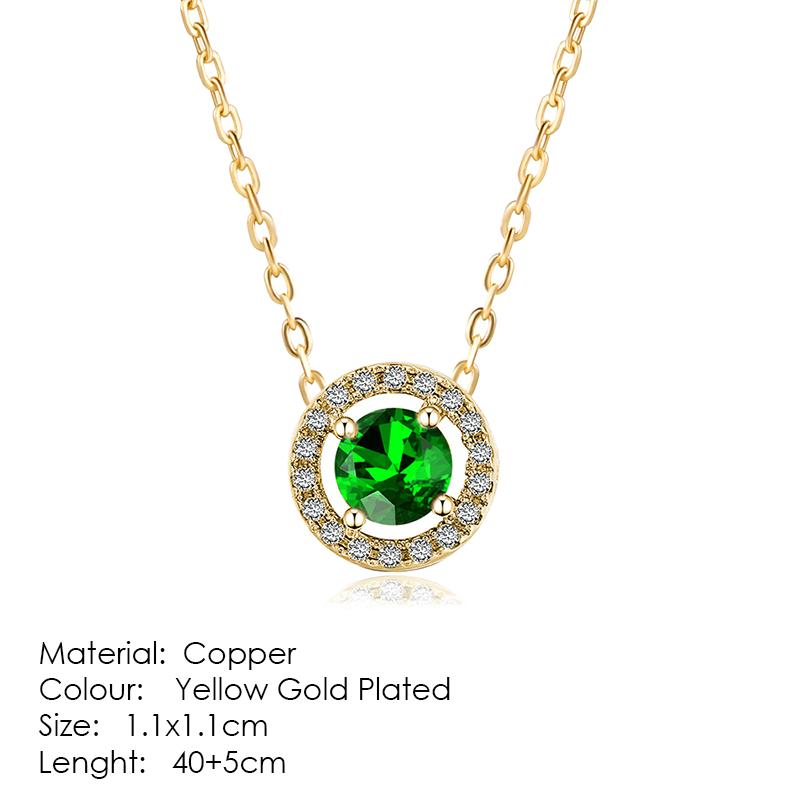 Fashion Crown Pendant Necklace for Women Retro Vintage Classic Rose Gold Cubic Zirconia Chain On Neck Trendy Jewelry N390