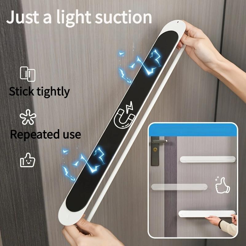 1 Magnetic Space Saving Slippers Rack Suitable for Bedroom Door Living Room Dormitory Iron Wall Mounted Small Shoe Storage Organizer White