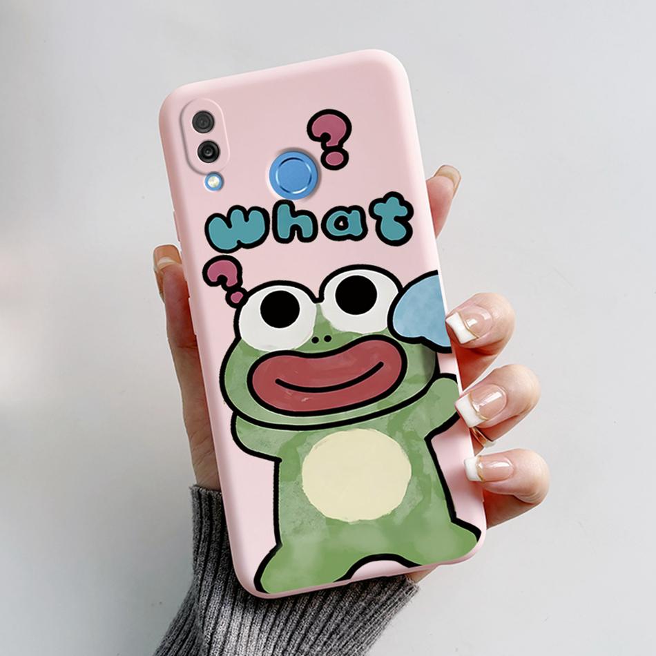 For Honor Play Case COR-L29 Phone Cover Cute Bear Cartoon Frog Soft Silicone Matte Fundas Coque For Honor Play Shockproof Bumper