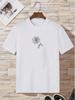 This Men'S Minimalist Floral Tee Showcases a Timeless Style And Is Made from Soft