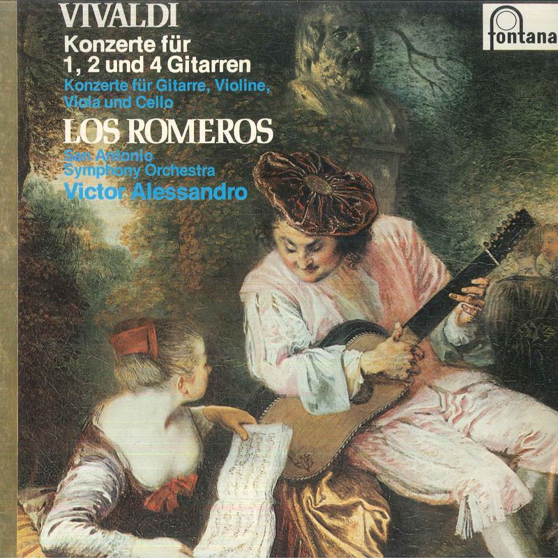 LP Record LOS ROMEROS, VICTOR ALESSANDRO, SAN - Vivaldi Concerto H Moll Fur 4 Gitar 6531024 FONTANA 1979 Netherland Classical Used