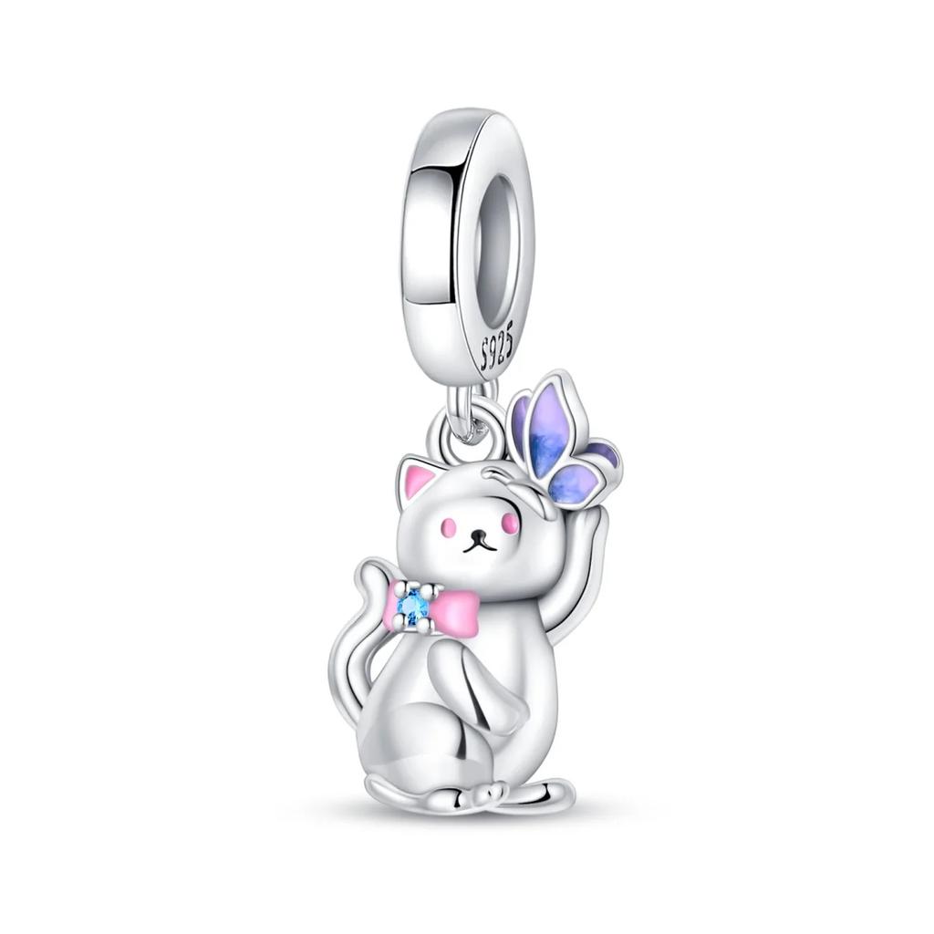 Copper Teacup Cat Lovely Paw House Pet Pendant Charm Bead Charms Bead Charms Compatible With Authentic Bracelets Fine Do It Yourself Birthday Jeweller