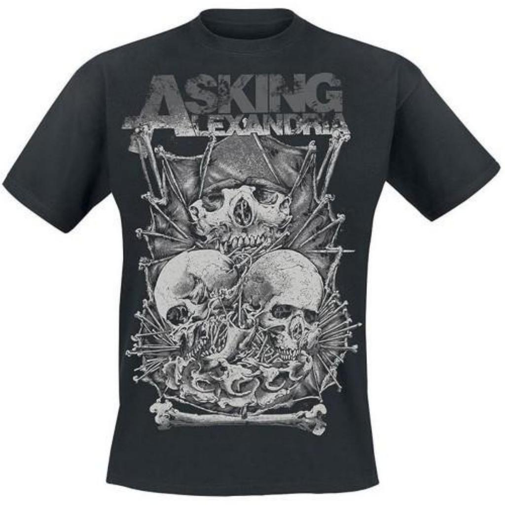 T-shirt Unisex Adulto con Teschio Stack Asking Alexandria