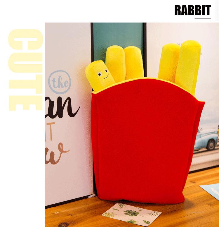 Creative French Fries & Hamburger Plush Doll - Fun Snack Pillow for Kids & Home Decor