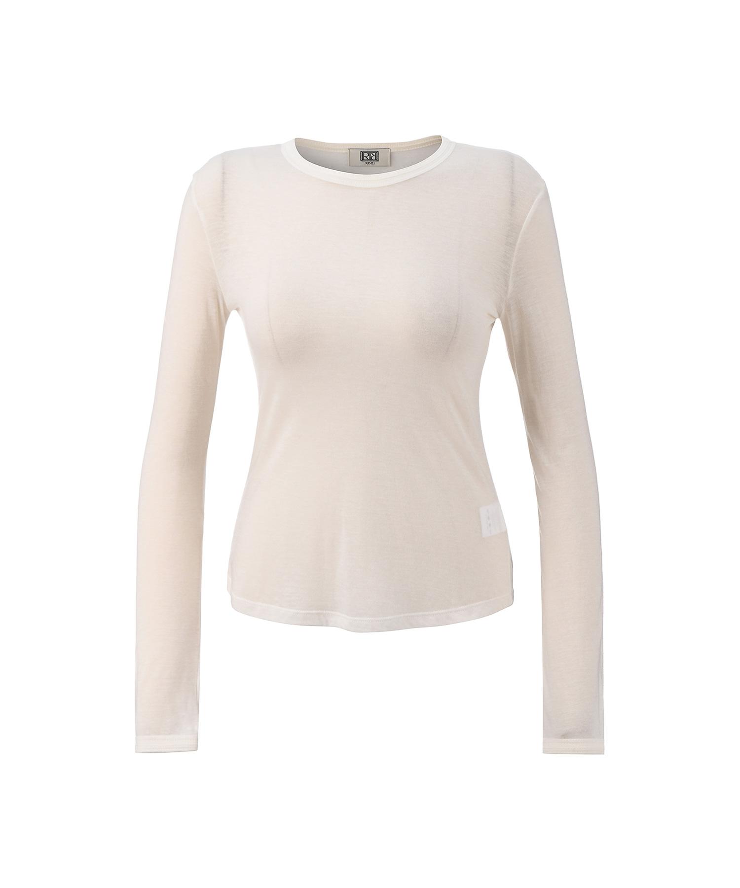 Rene J Double Rib T-Shirts Beige/Free