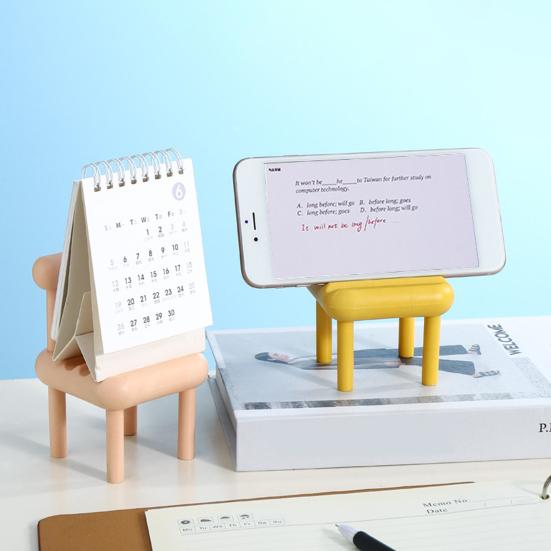 Telefonhalter Drei Rillen Morandi Verarbeitung Glatte, einfache Kanten Nicht zum Verblassen der Farben Design Desktop-Dekor