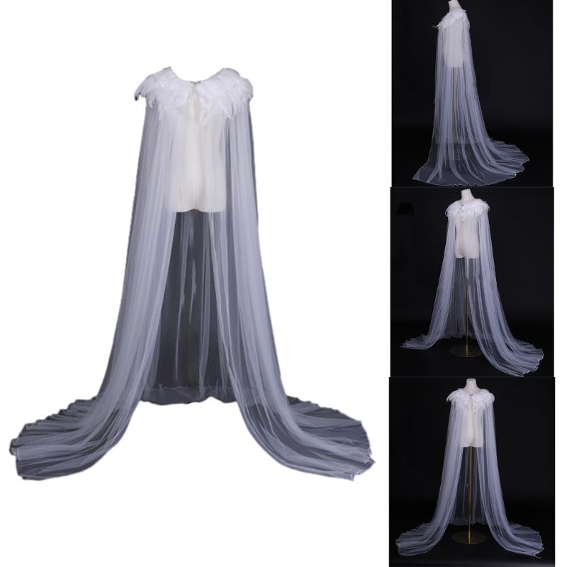 Unisex Cloak Women Halloween Cape Feathers Robe Cosplays Costume Fancy Dress Party Wizard Witch Mantle Magician Outfits