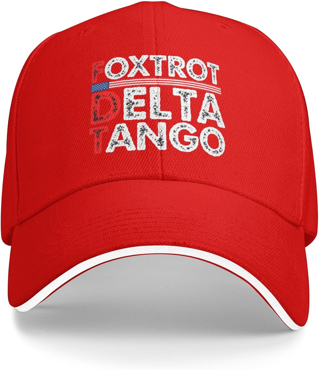 Foxtrot Delta Tango FDT Phonetic Alphabet Baseball Cap Polyester Adjustable Outdoor Sports Hat One Size