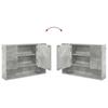 Bathroom Furniture Set 2 Pcs Concrete Grey Plywood and Metal