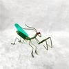Simulation Mantis Insect Model Realistic Handmade Crafts Metal Aluminium Wire Braiding Home Decoration Funny Toys For Kids