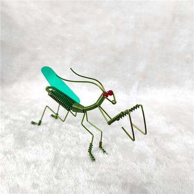 Simulation Gottesanbeterin Insekt Modell Realistisch Handgemachte Handwerkskunst Metall Aluminiumdraht Flechten Heimdekoration Lustige Spielzeuge Für Kinder