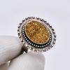 Titanium Agate Drusy Gemstone Ring 925 Sterling Silver Stylish Fashionable Ring Vintage Boho High-Quality Fine Jewelry for Everyday Wear
