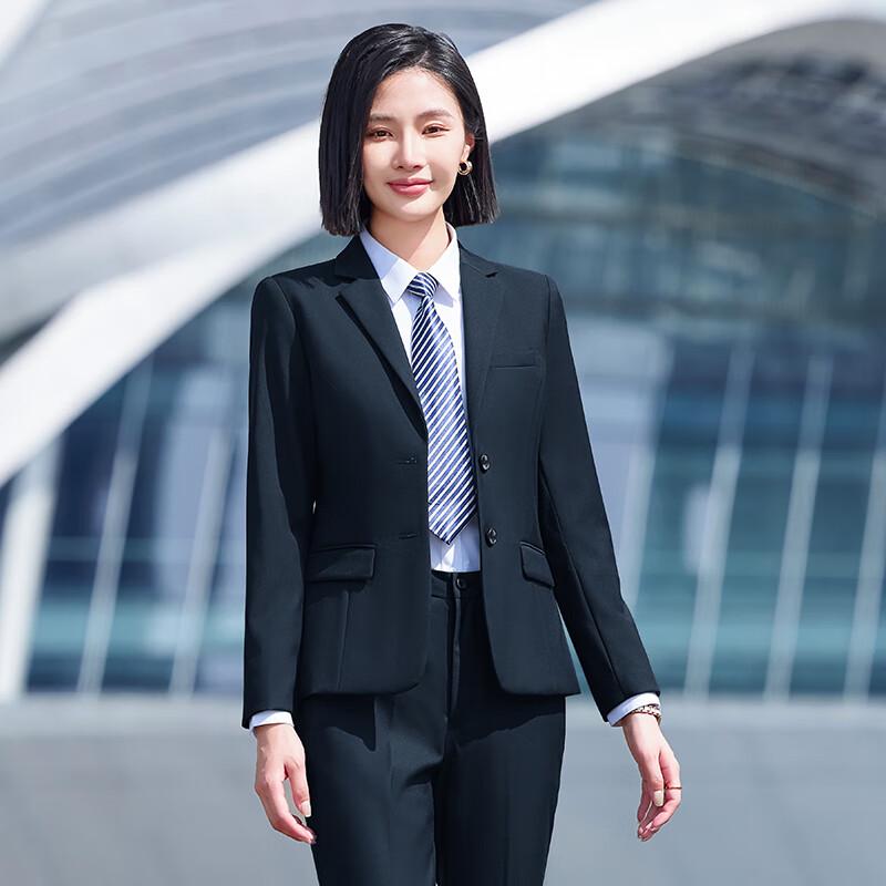 Women s Professional Double-Breasted Long Sleeve Suit Set 5XL