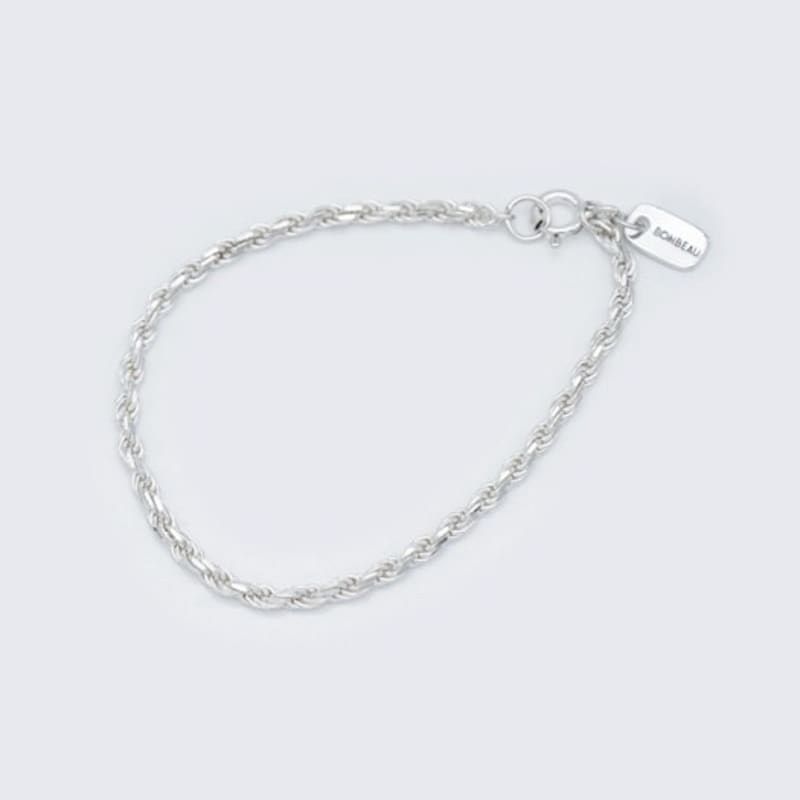 BONBEAU Bono srebrny łańcuszek skręcony Bransoletka Bono grubszy srebrny łańcuszek skręcony bransoletka ze srebra 925