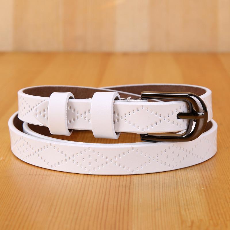 Classic Genuine Leather Belt For Women With Alloy Buckle For Casual Wear