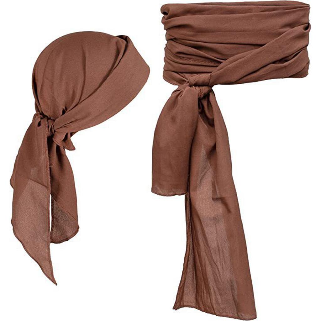 Pirate Costume, Pirate Headscarf And Belt Accessories