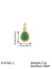 CARLIDANA Bohemian Gold Plated Stainless Steel Water Drop Shaped Natural Stone Pendant Fashion Charms Pendant for Jewelry
