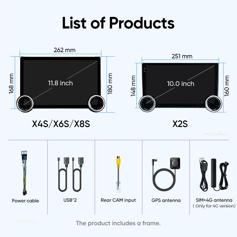 Ainavi Car Radio For VW Volkswagen Golf 4 Jetta MK4 Bora 2004 2006 2007 Wireless Carplay Android Auto Car Multimedia Stereo 2DIN