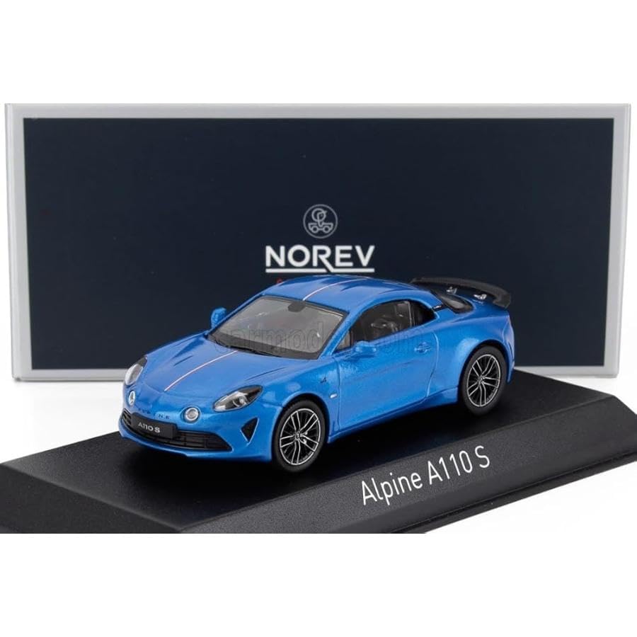 Norev Alpine A110 S Diecast Car 1/43 Scale Aero Pack French Signature 2023 (Alpine Blue) Finished Product [Parallel Import]
