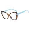 New Anti Blue Light Glasses Fashionable Women Color Blocked Cat Eye Glasses Luxury Decorative Glasses Design