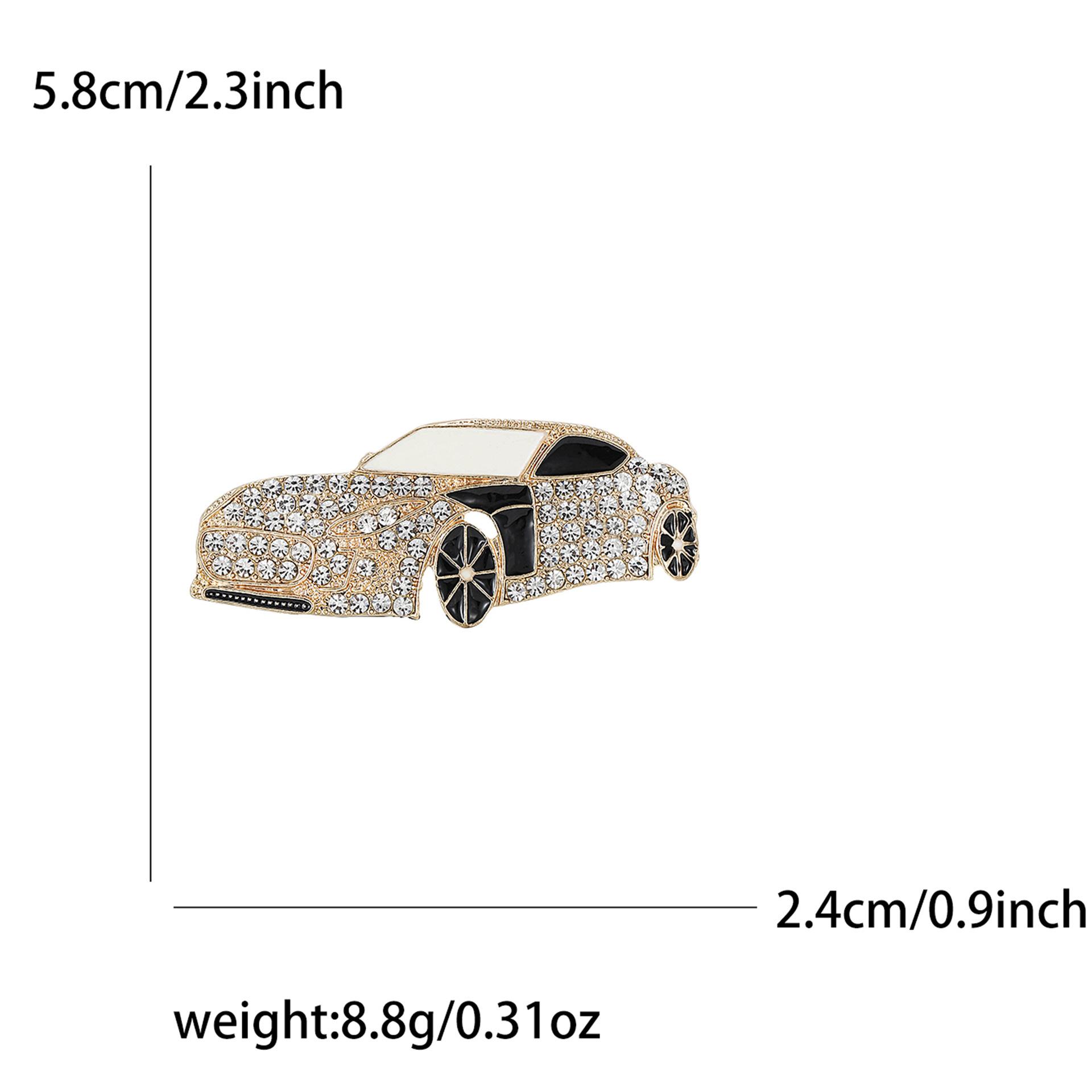 

Модная универсальная брошь из сплава со стразами в виде автомобиля, персонализированная креативная мужская брошь для пальто и корсажа