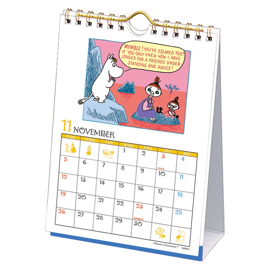 Gakken Stafle Moomin 2023 Desk Original W137xH225xD4mm Calendar, Art, M09518, Size / Wall-mounted/Desktop Use, Semi-A5