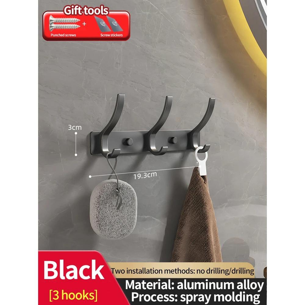 No Drill Door Behind Hook Storage Wall Hanging Clothes Hanger Coat Hook Punch-Free Hanger Bedroom Organizer Storage Kitchen