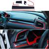 Horry ABS Carbon Fiber Print Steering Wheel Cover Instrument Panel Decorative Air Outlet Center Console Moulding Trim Full Set of Interiors